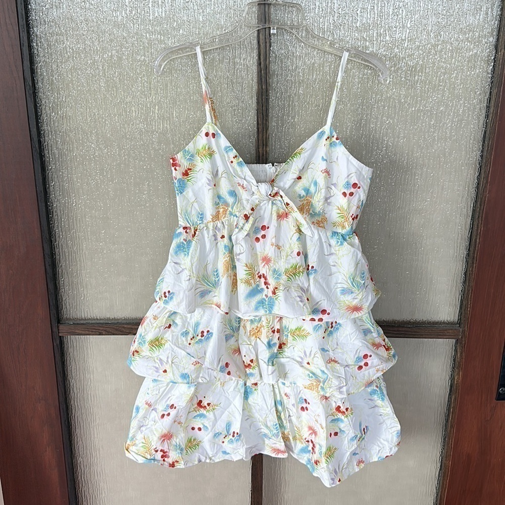 Peter Som Collective floral tiered dress size 4 EUC.